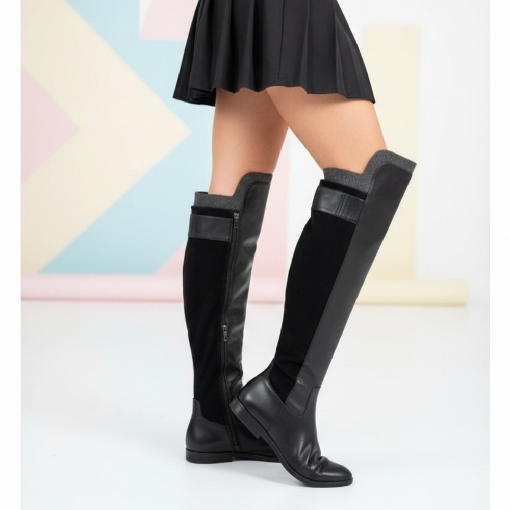 CALVIN🖤KLEIN GUC Black Over the Knee Boots Size 8.5